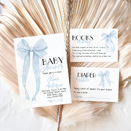 Invitación Baby Shower del niño Coquette de la mano dibujada 