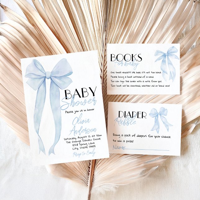 Invitación Baby Shower del niño Coquette de la mano dibujada  (Subido por el creador)