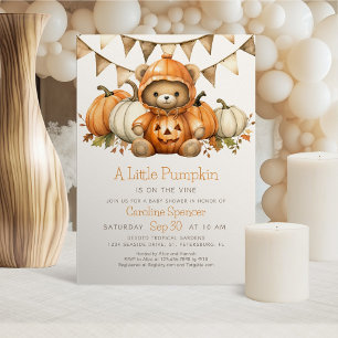 Invitación Baby Shower del oso del parche de calab