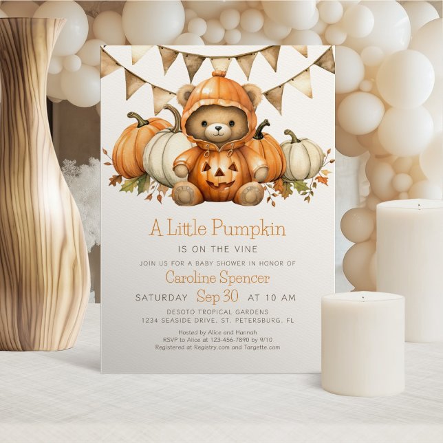 Invitación Baby Shower del oso del parche de calab (Subido por el creador)