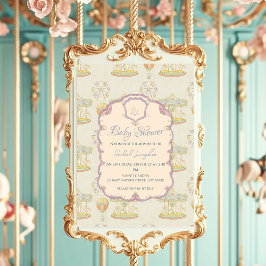 Invitación Baby Shower del parque de diversiones Fairytale Vi