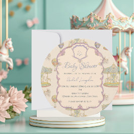 Invitación Baby Shower del parque de diversiones Fairytale Vi