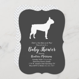 Invitación Baby Shower del perro de Boston Terrier