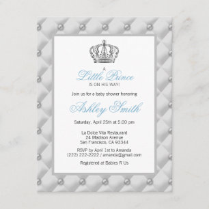 Invitación Baby Shower del príncipe heredero de pl