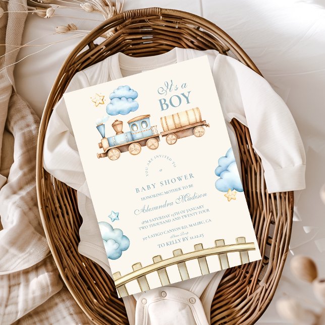 Invitación Baby Shower del tren acuático (Subido por el creador)