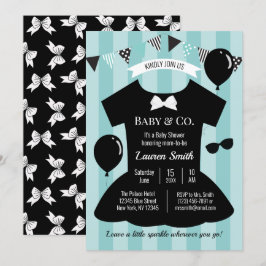 Invitación Baby Shower del Vestido Negro Pequeño