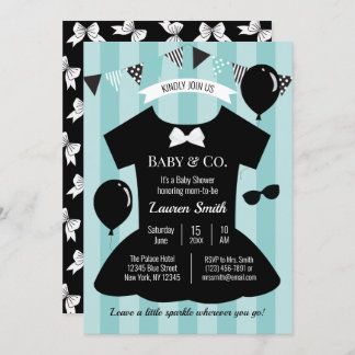 Invitación Baby Shower del Vestido Negro Pequeño