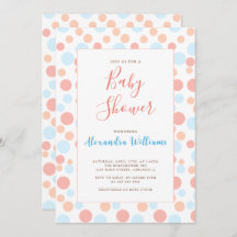 Baby Shower Dots Personalized Colorful Modern