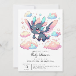 Invitación Baby Shower Dragón mítico