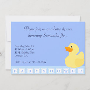 Invitación Baby Shower Duck