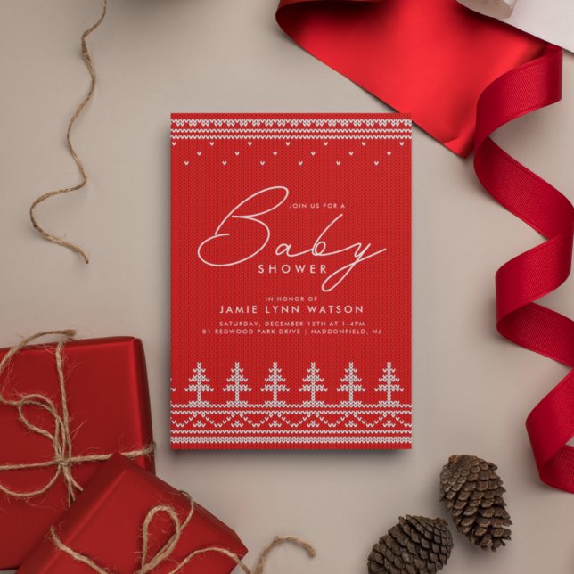 Invitación BABY SHOWER | Dulce de árbol de navidad de Knit ro (Subido por el creador)