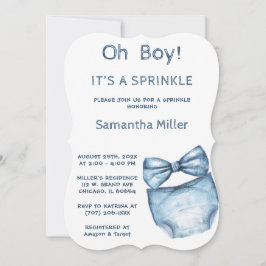 Invitación Baby Shower editable Blue Sprinkle