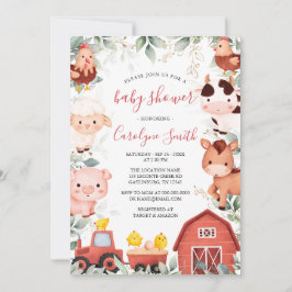 Invitación Baby Shower EDITABLE Farm