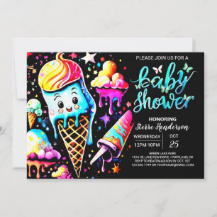 Invitación Baby Shower editable Scoop Ice Cream Boy