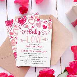 Invitación Baby Shower, El día de San Valentín de "Baby Love"