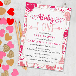 Invitación Baby Shower, El día de San Valentín de "Baby Love"