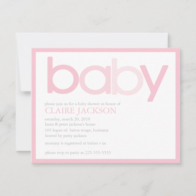 Invitación Baby Shower (El Mejor Premio de Hoy) (Anverso)
