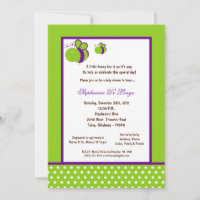Baby Shower Electric Green Honey Bee