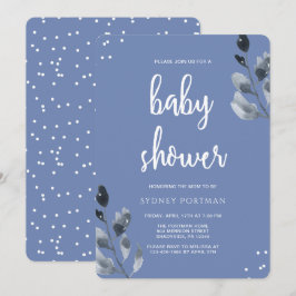 Invitación Baby Shower Elegant Botanic con Confetti
