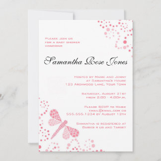 Invitación Baby Shower elegante de ebriedad rosa y blanca