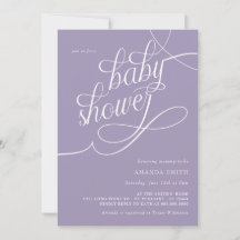 Baby Shower elegante de lavanda francesa minimalis