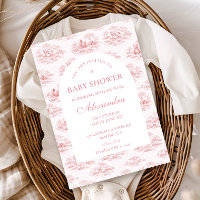 Baby Shower Elegante de Toile Rosa