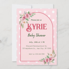 Invitación Baby Shower elegante rosa