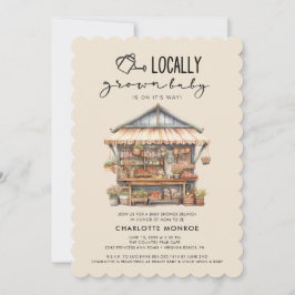 Invitación Baby Shower en el mercado de agricultores locales