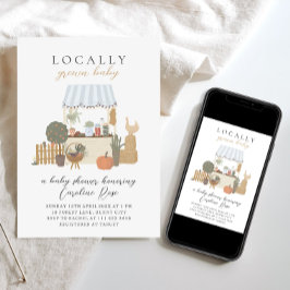 Invitación Baby Shower en el mercado de agricultores locales