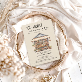 Invitación Baby Shower en el mercado de agricultores locales