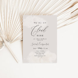 Invitación Baby Shower en la nube neutral de género 9