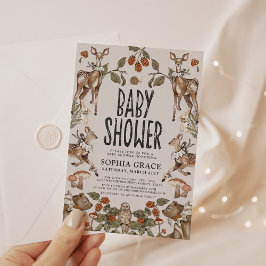 Invitación Baby Shower encantado de Forest Storybook