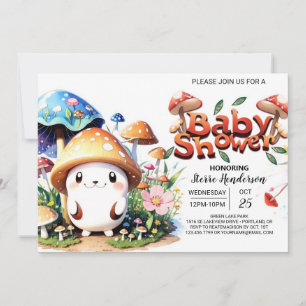 Invitación Baby Shower encantado de los Whispers Forestales