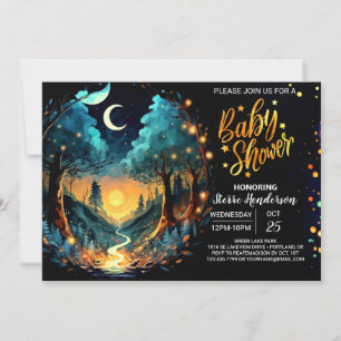 Invitación Baby Shower encantado de Mystical Grove