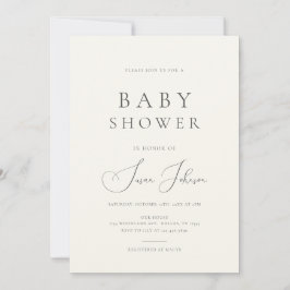 Invitación Baby Shower estético moderno de calado mínimo