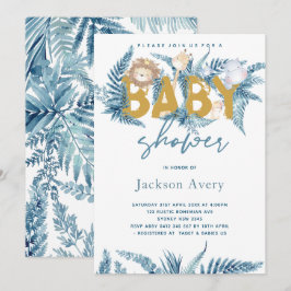 Invitación Baby Shower exótico de animales de Safari