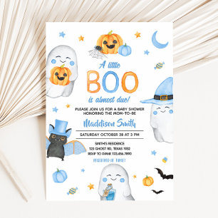 Invitación Baby Shower fantasma azul pequeño