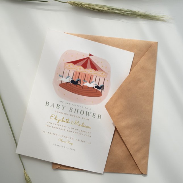 Invitación Baby Shower Festival del Carnaval de Circus (Subido por el creador)
