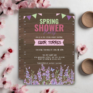 Invitación Baby Shower Fiesta de ducha de muelle de lavanda r