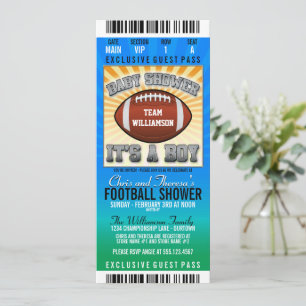 Invitación Baby Shower, Fiesta de fútbol
