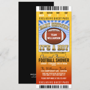 Invitación Baby Shower, Fiesta de fútbol