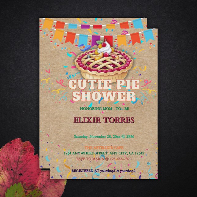 Invitación Baby Shower Fiesta de muelle de Craft Cutie de fes (Subido por el creador)