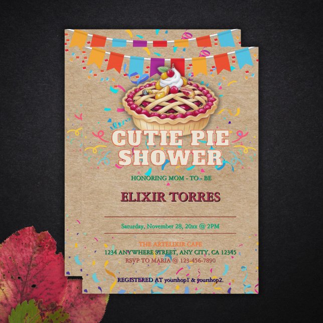 Invitación Baby Shower Fiesta de muelle de Craft Cutie de fes (Subido por el creador)