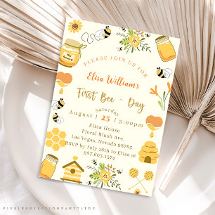 Invitación Baby Shower First Day Bee