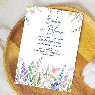 Invitación Baby Shower Flor de Primavera en Flor