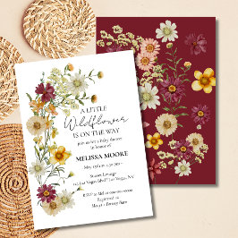 Invitación Baby Shower Flor Silvestre Pequeña