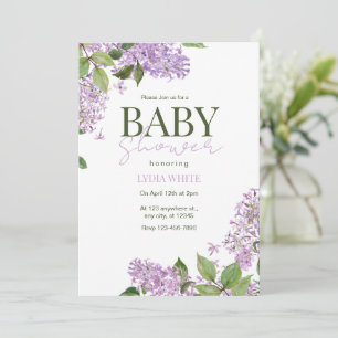 Invitación Baby Shower Floral Boho Baby Shower 