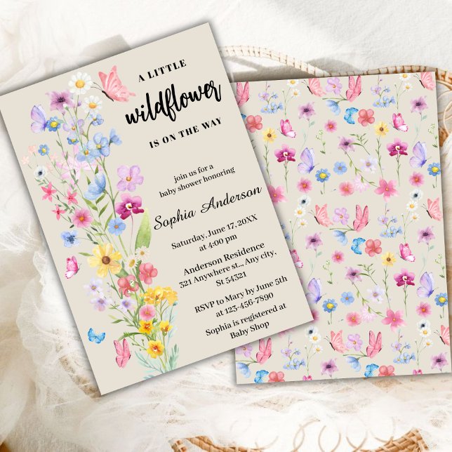 Invitación Baby Shower Floral Boho Neutral (Subido por el creador)