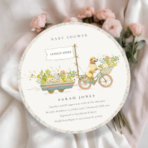 Baby Shower floral de Golden Retriever de cosecha