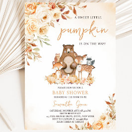 Invitación Baby Shower Floral de Otoño en el Bosque